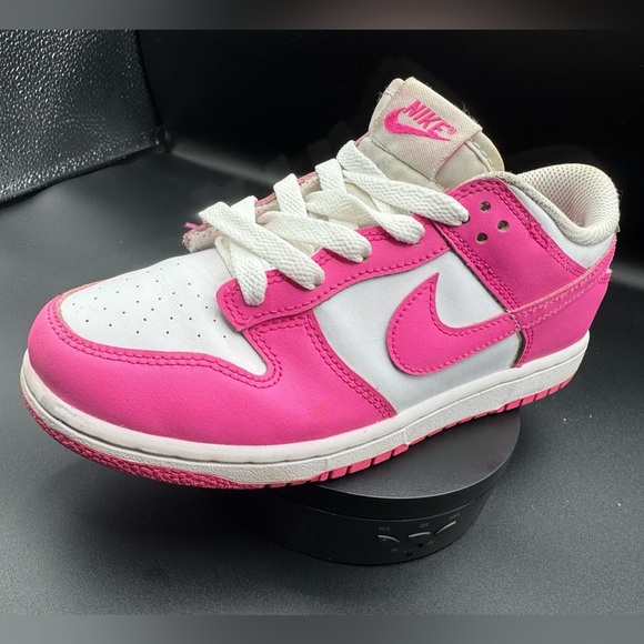 Nike Pink and White Dunk Low Sneakers - Picture 4 of 9